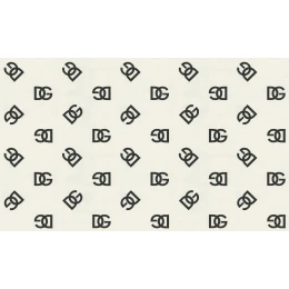 30090DG/Обои/Dolce&Gabbana/Dolce&Gabbana №1/ TCW007 TCAL9 U0009/ DG больш. черный на белом фоне