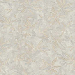 3215-1/Обои/Alliance Decor/Eclectic/мотив листя золотистые на сером фоне к арт.3217-1