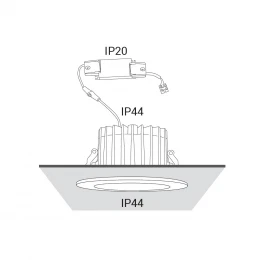 Встраиваемый светильник Nowodvorski Kea Led White/Chrome 8768