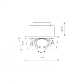 Встраиваемый светильник Nowodvorski Downlight Black 9571