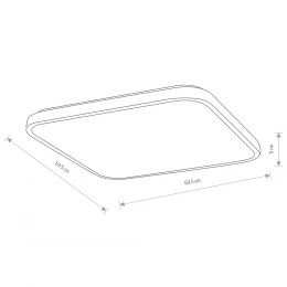 Потолочный cветильник Nowodvorski Agnes Square Led Pro Black 10988