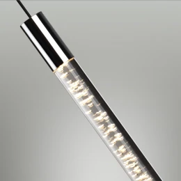 4370/5L HIGHTECH ODL23 235 хром полированный/акрил с пузырьками Подвесной св-к IP20 LED 4W 200Лм 3000K SPARKY
