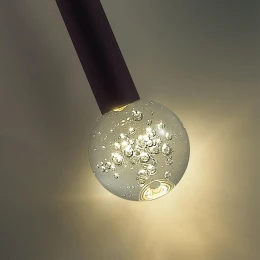 4373/3LA HIGHTECH ODL26 279 Подвесной светильник черный/хрустальн. стекло/металл IP20 LED 3W 400Лм 3000K 220-240V FIANO
