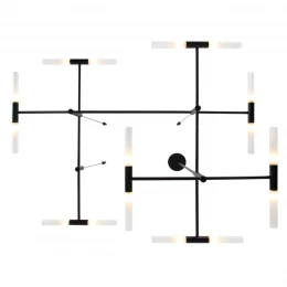 4307/16 HIGHTECH ODL26 277 Потолочный светильник черный/акрилл/металл IP20 G9 40W *16 180° 220V SOHO