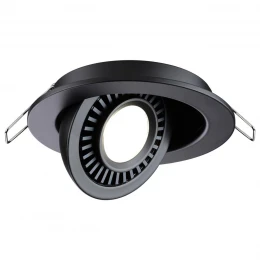358816 SPOT NT21 466 черный Светильник встраиваемый светодиодный IP20 LED 9W 770Лм 4000K 220V GESSO