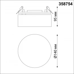358754 SPOT NT21 449 матовое золото Светильник встраиваемый светодиодный IP20 LED 24W 4000K 2100Лм 100-265V PROMETA