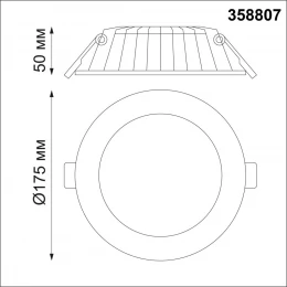 358807 SPOT NT21 494 белый Светильник встраиваемый светодиодный IP20 LED 20W 1600Лм 3000K 100-240V GESSO