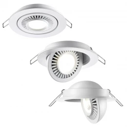 358815 SPOT NT21 466 белый Светильник встраиваемый светодиодный IP20 LED 9W 770Лм 4000K 220V GESSO