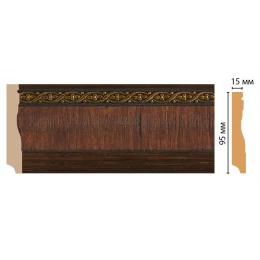 Плинтус напольный DECOMASTER 153-2 ДМ (95*12*2400 мм)