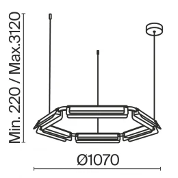 Подвесной светильник Maytoni MOD296PL-L60BS3K