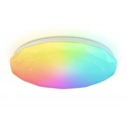 FZ417 WH белый IP20 46W 3000K-6500K+RGB D380*60 (ПДУ ИК)