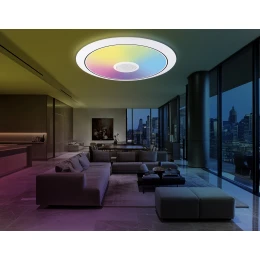 FZ720 WH белый IP20 52W 3000-6500K+RGB Music 450*65 (ПДУ ИК)