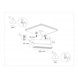 TA1829  BK черный LED 12W 4200K 230*22*87