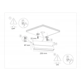 TA1818 WH белый LED 12W 4200K 230*22*87