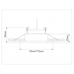 TN51918 BK/GD черный/золото GX53 max 12W 115*115*23