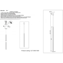 Светильник подвесной Crystal Lux CLT 035C1000 WH