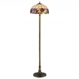 813-805-02 VELANTE Стиль Tiffany светильник напольный: E27, 2x60W