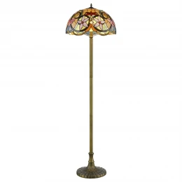 818-805-03 VELANTE Стиль Tiffany светильник напольный: E27, 3x60W
