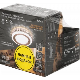 Набор Gauss Светильник Backlight BL142 3W + Лампа MR16 6,5W 470lm 3000K GU5.3 LED