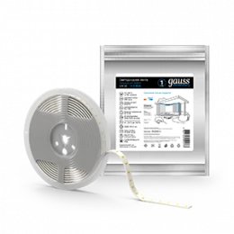 Лента Gauss LED Elementary 5050/60 12V 14.4W 6500K 10mm IP66 5m (ZIP bag) 1/100