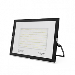 Прожектор светодиодный Gauss Elementary 200W 17000lm IP65 6500К ПРОМО G3 черный LED 1/2