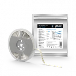 Лента Gauss LED Elementary 2835/60 12V 4.8W 6500K 8mm IP66 5m (ZIP bag) 1/100