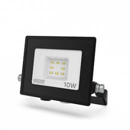 Прожектор светодиодный Gauss Elementary 10W 850lm 6500К IP65 ПРОМО G3 черный LED 1/20
