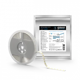 Лента Gauss LED Elementary 2835/60 12V 4.8W 6500K 8mm IP20 5m (ZIP bag) 1/100