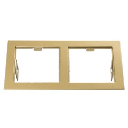 214523 Рамка DOMINO Double QUADRO MR16 ЗОЛОТО