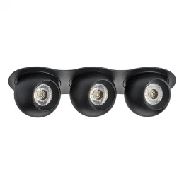 i637747474 Светильник INTERO LED 9W*3 850LM*3 24G ЧЕРНЫЙ 4000K (217637+217074+217074+217074)