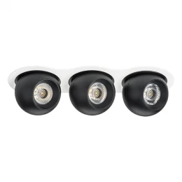 i636747474 Светильник INTERO LED9W*3 850LM*3 24G БЕЛЫЙ/ЧЕРНЫЙ 4000K (217636+217074+217074+217074)