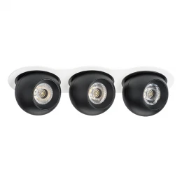 i636727272 Светильник INTERO LED 9W*3 850LM*3 24G БЕЛЫЙ/ЧЕРНЫЙ 3000K (217636+217072+217072+217072)