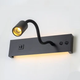 CL704471 Декарт Черный Св-к Настенный с USB